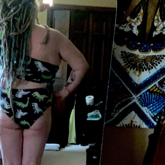 Dinosaur monokini with tie on side - Picture 4 of 5